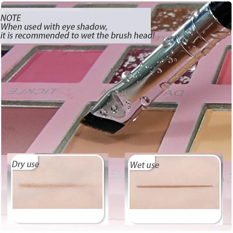 Brocha delineadora de precisión mejorada, ultra fina, plana y angular para cejas, para áreas precisas debajo de los ojos 5