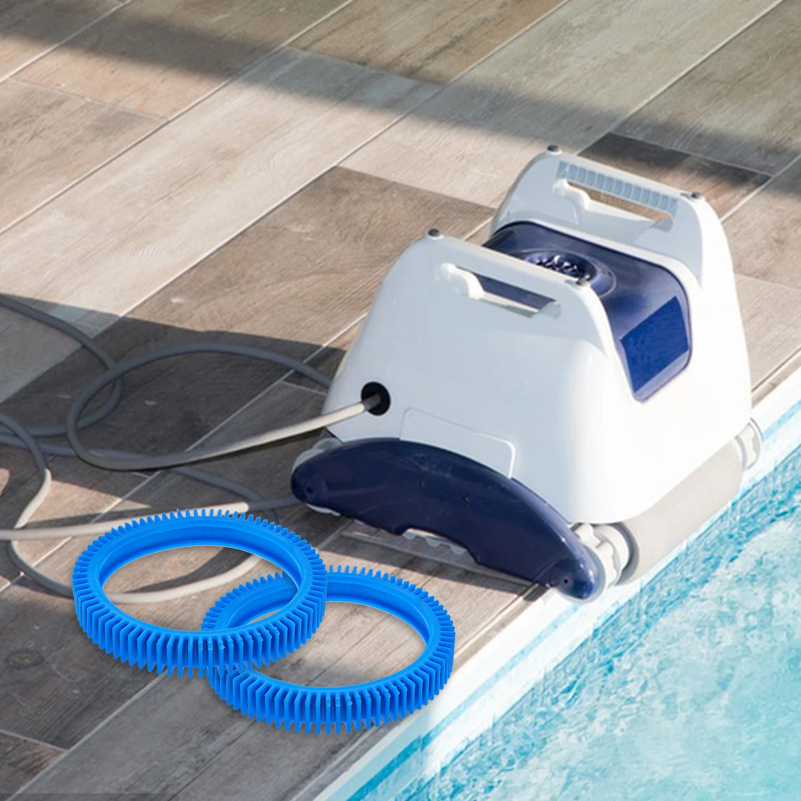 

2Pcs Swimming Pool Cleaner Tyre Replacement Kit Enhanced Cleaning Efficiency with Low Friction Surface Protection