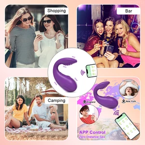 섹스 토이 Bluetooth 암컷 진동기 달걀 앱 제어 G 스팟 자극기 딜도 진동 질 공을 여성용 팬티를위한 성인 상품 10 최고의 판매 공 재갈을 띠는 여성 - №4