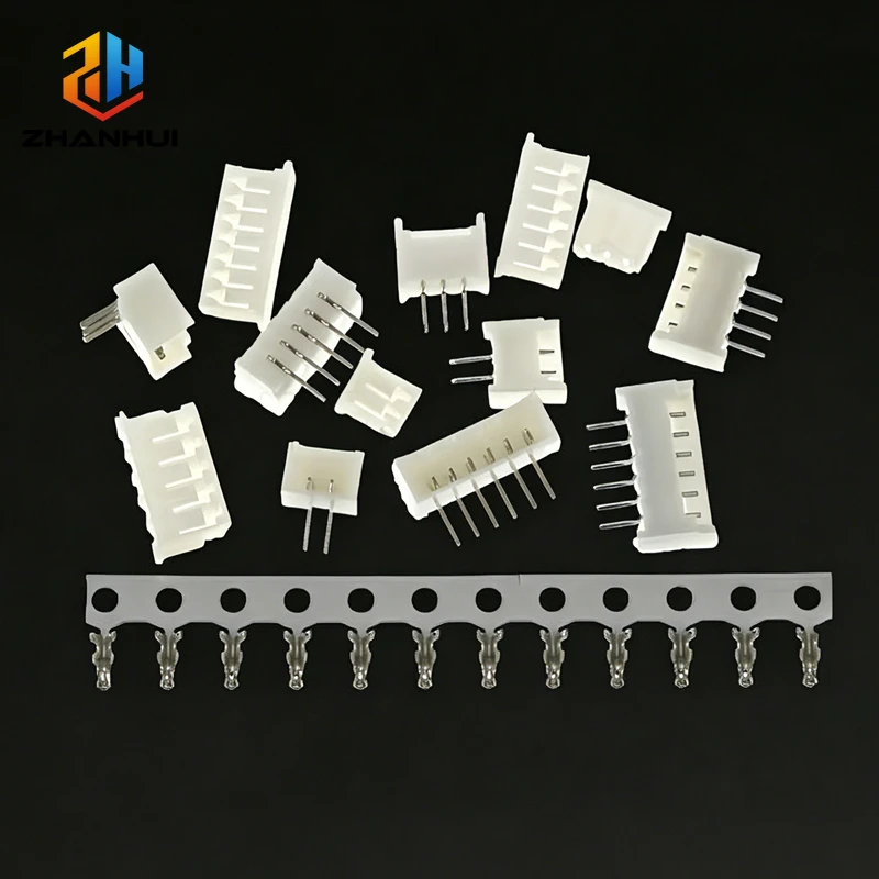 10 Sets 1.25mm Pitch Micro JST Connector Kit, 2‑10 Pin PCB Mount Plug Socket with Pin Header Housing and Crimp Terminals