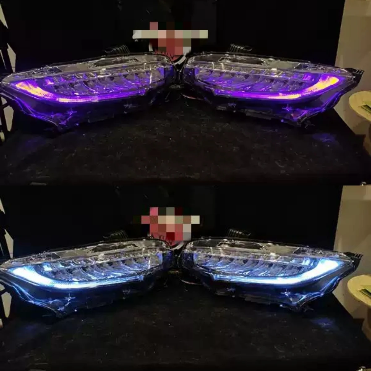 Car For Honda Civic 10th Headlights Assembly modified Rainbow-colored Daytime Running light Automotive Accessories