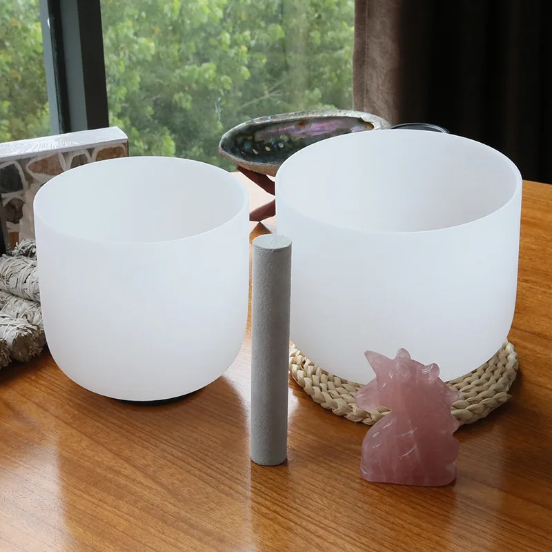 432HZ  Sound Healing Crystal Singing Bowl 8-14 Inch with Two Bag