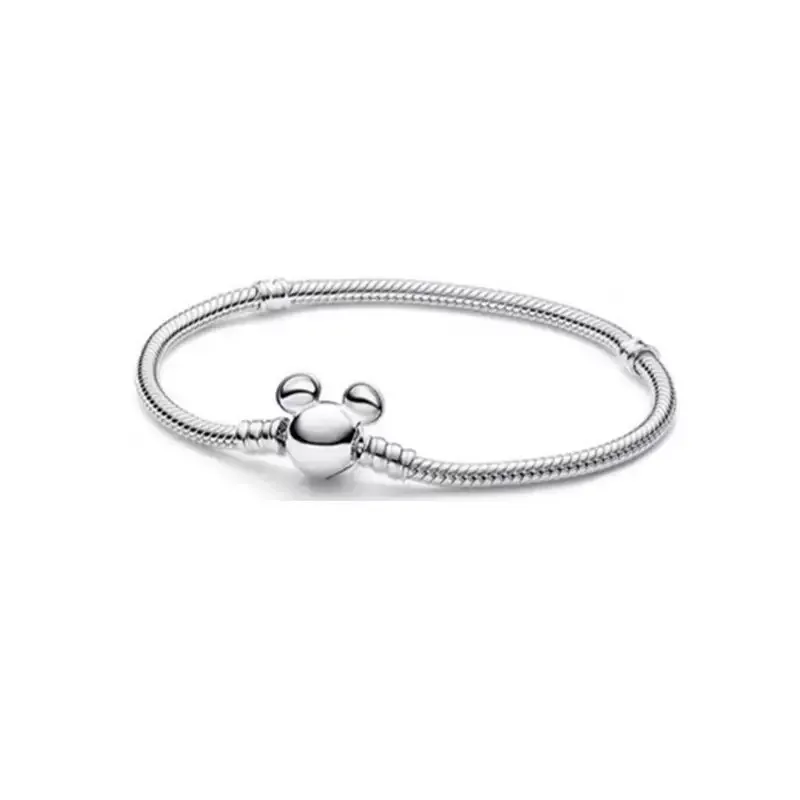 رائجة البيع 100% 925 فضة ميكي ماوس ميني سلسلة صالح الأصلي ديزني سوار Charm لتقوم بها بنفسك النساء غرامة مجوهرات حفلة هدية