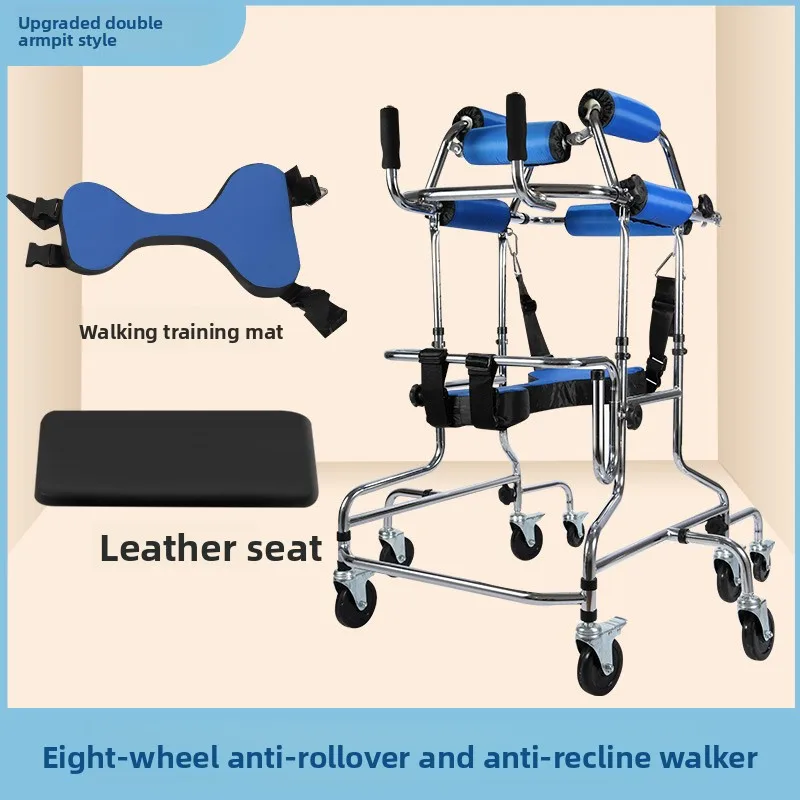 

8 Wheels Kids Walkers Rehabilitation Equipment Training Height Adjustable Children Stroke Hemiplegia Walking Standing Frame