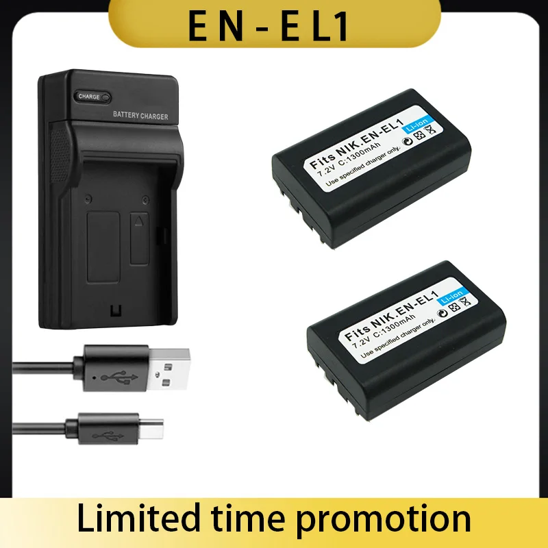 EN-EL1 is suitable for Nikon camera 500 775 880 990 995 4300 4500 4800 5000 5400 5700 8700 EN-EL1 rechargeable camera battery