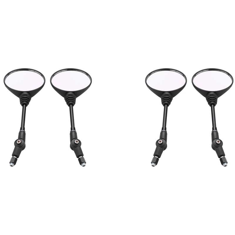 4X Universal Motorcycle Folding Mirror Motorbike Street Bike Side Mirrors Rearview Scooter Mirror 8/10Mm