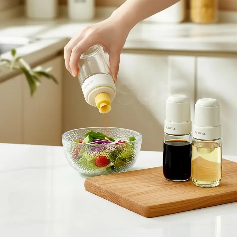 2026 New Household Kitchen Soybean Vinegar Spice Bottle Glass Leakproof Aroma Spice Wine Dedicated Non-Hanging