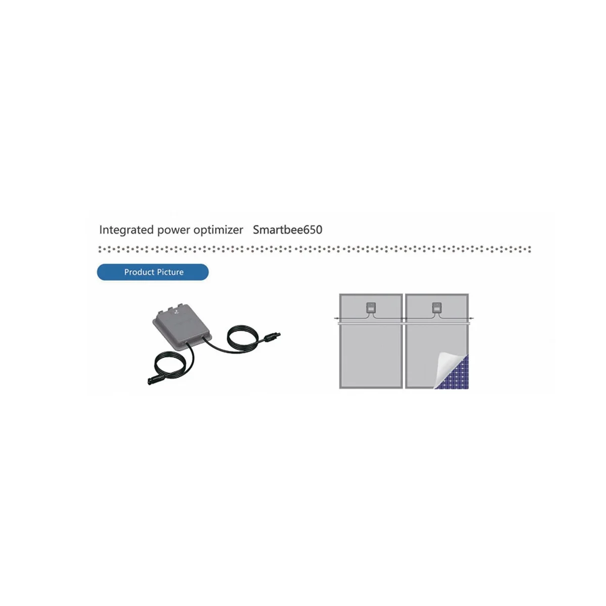 Integrated PV Power Optimizer MPPT 650W 12V-75V Input Ip68 Real-Time Solar Panel Monitoring Voltage-Limiting