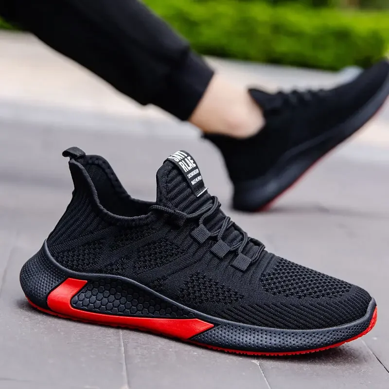 Spring Autumn New Brand Designer Casual Mesh Shoes Men Breathable Running Shoes Men Comfortable All-match Flat Men Sneakers