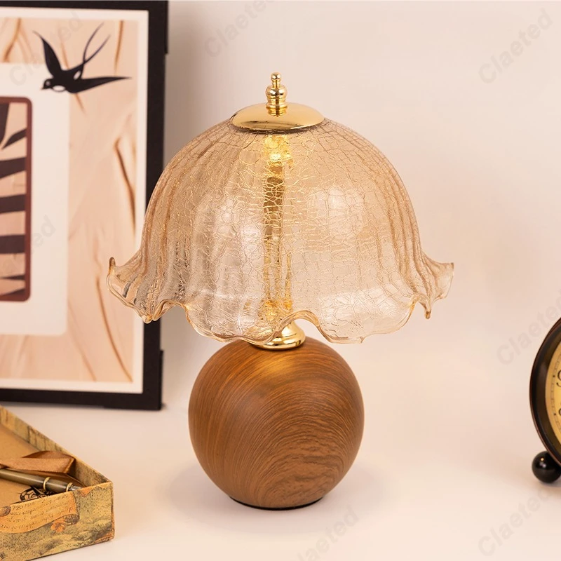 

European-style New LED Ceramic Glass Table Lamp Living Room Study Bedroom Bedside Atmosphere Decorative Lighting