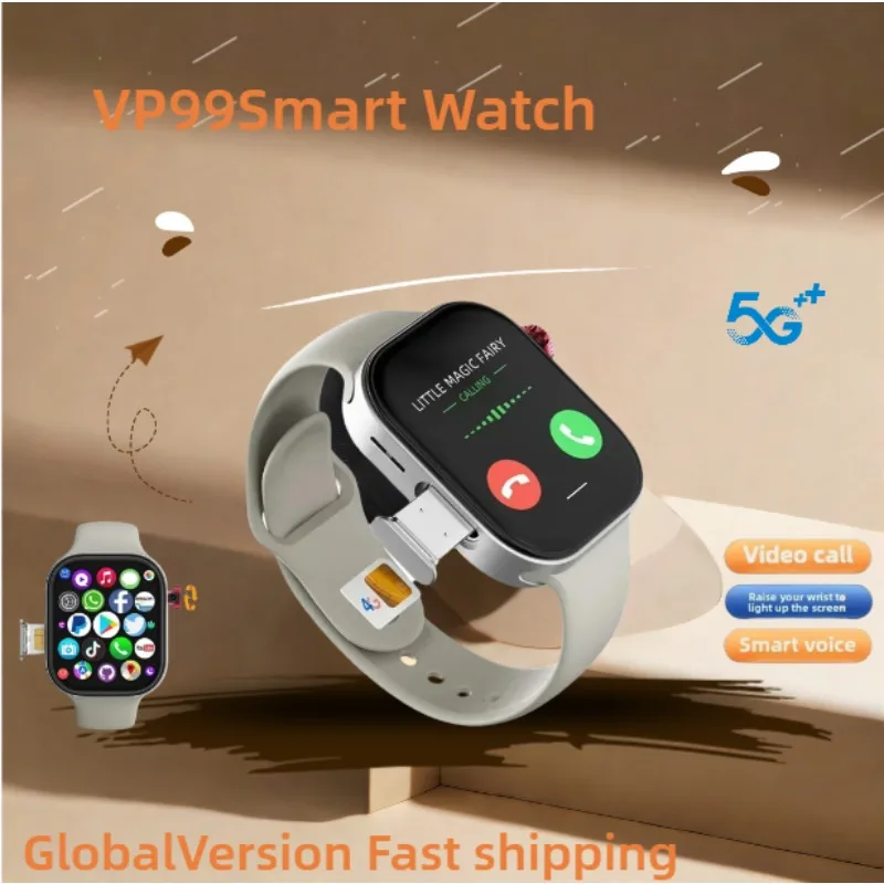

VP99 Smartwatch 4G LTE Android 2.29-inch Amoled screen smartwatch with 180° rotating camera Global Talk GPS WIFI Sim card slot