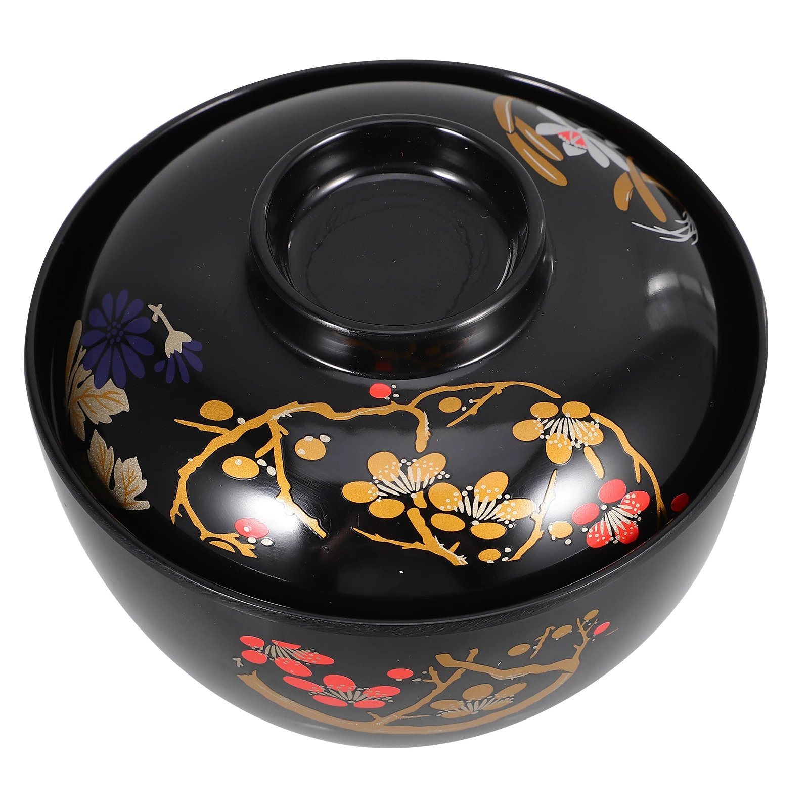 

Japanese Soup With Lid Traditional Food Serving Bowl Sushi Restaurant Non-Slip Wear-Resistant Kitchen Supply Rice Bowl