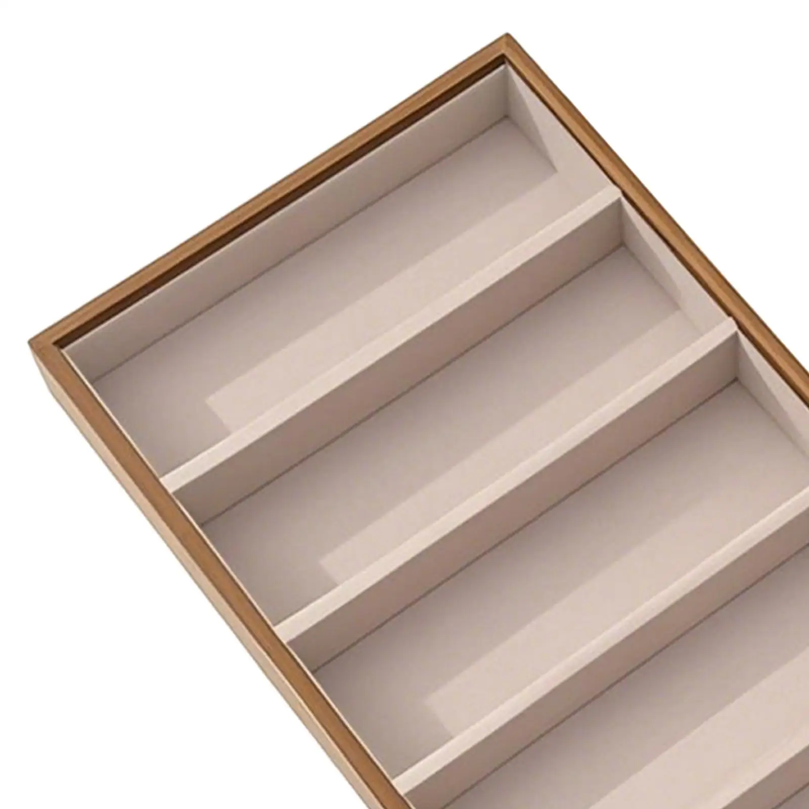 Eyeglasses Display Organizer Tray 6 Slot Sunglasses Storage Holder with Soft Lining for Home Closet Dresser Countertop