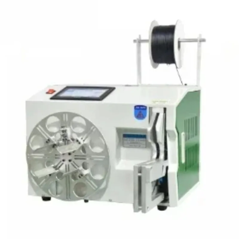 Semi-Automatic 30 Meters Long Cable Coiling Machine Data Wire Power Cable Winding and Tie Equipment