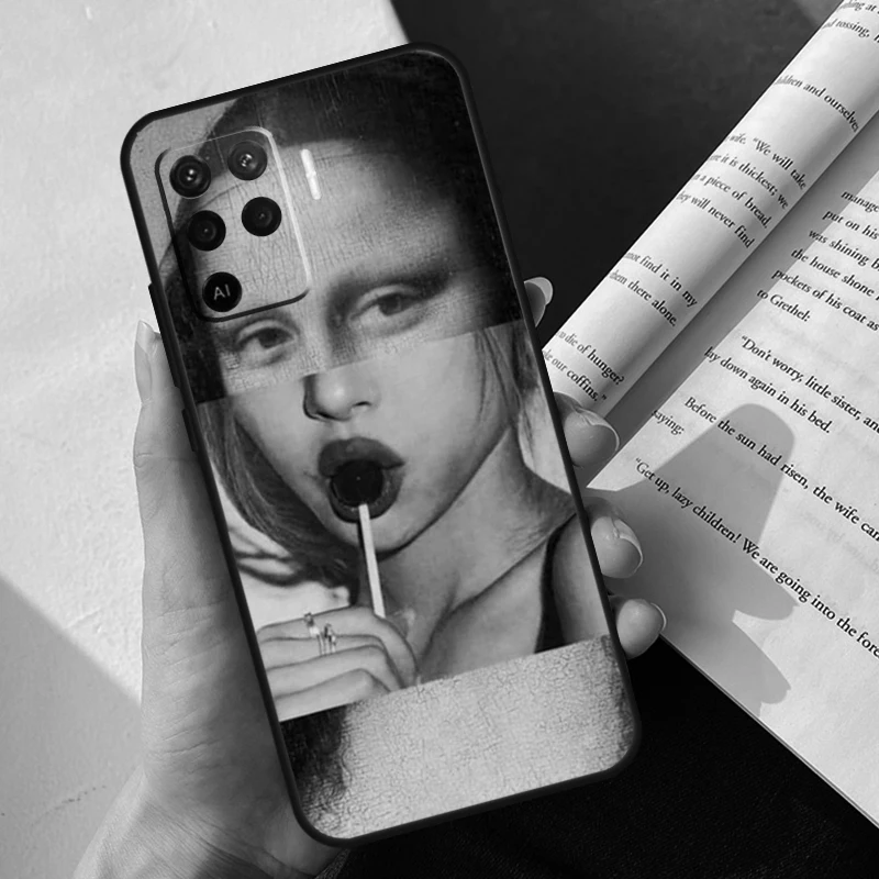 ليوناردو دافنشي الموناليزا الفن حالة ل ممن لهم A54 A74 A94 A17 A57 A77 A76 A16 A96 A18 A60 A80 A40 A38 A58 A78 A98 A15 A5 Pro