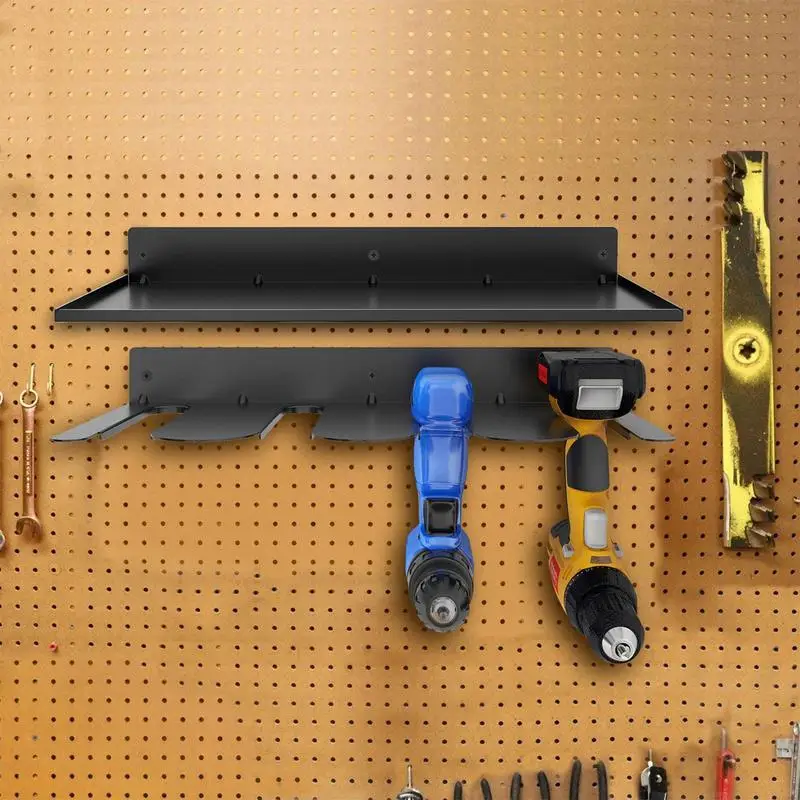 Power Tool Organizer Steel Workshop Organization And Storage Wall Mounted Rack Hand Tool Storage Shelf Cordless Drill Holder