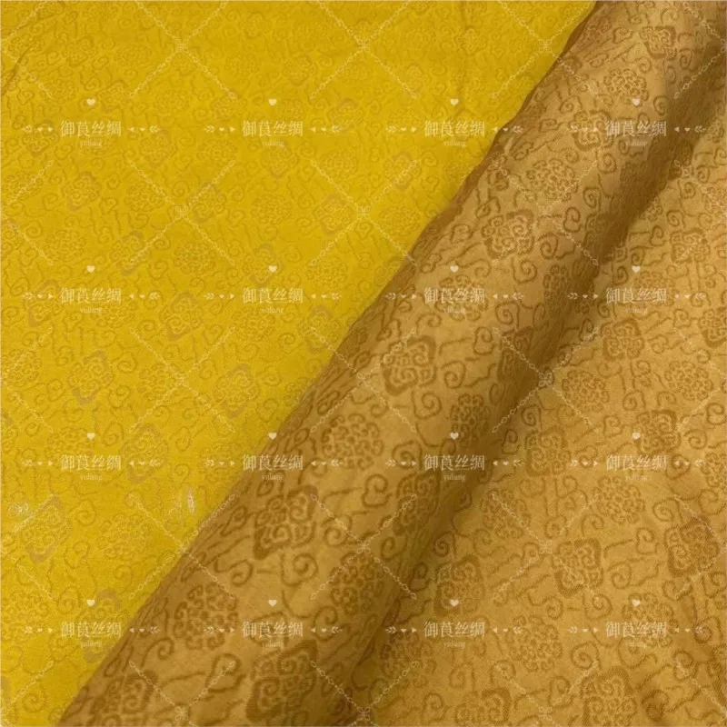 Silk 114cm width Chinese-style dyed kerro plant-dyed Xiangyunsha fabric
