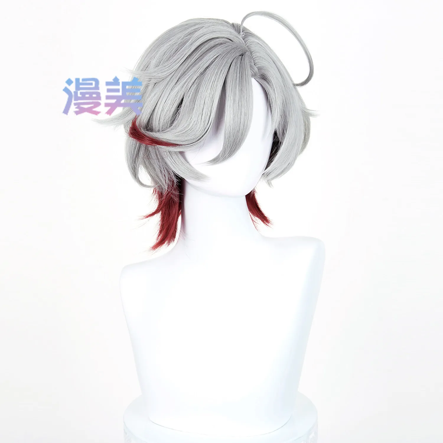 Game Genshin Impact Illuga Cosplay Wig Silver-gray Short Hair Lightkeepers Nod-Krai For Women Men Halloween Carnival Party Props