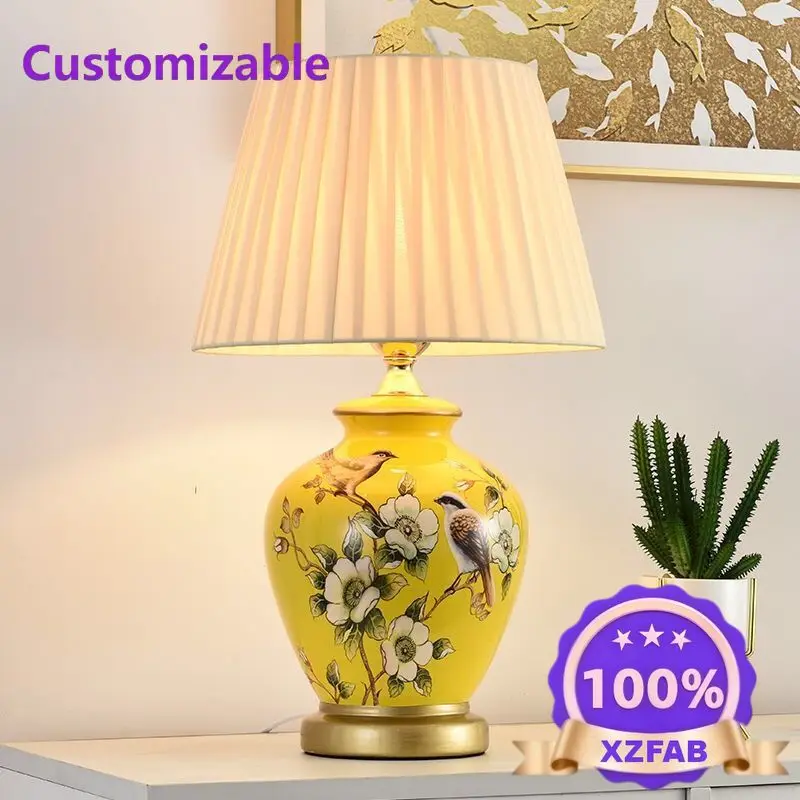 Factory Direct 2026 Table lamp Bedroom bedside lamp Living room American retro new Chinese European pastoral warm