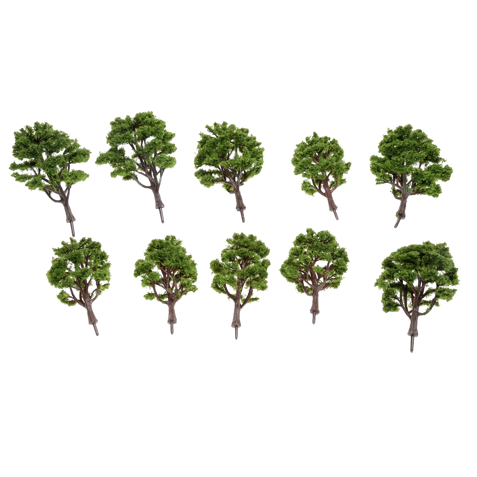 10pcs/set Green Tree Model HO/N 11/9cm Wargame Railway Scenery Park Mini Garden Layout Plant Landscape Scale 1:100 -1:150 Decor