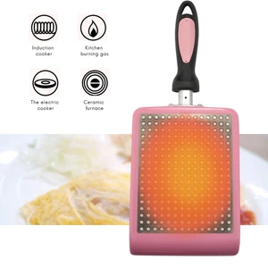 Tamagoyaki Pan Japanese Pan, non -stick square coating egg Pan to make omelets or crepes (pink) 10 Main Sales Pink Pin - №9