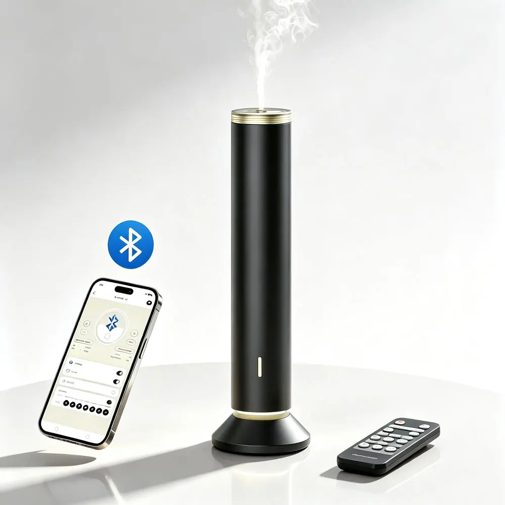Bluetooth Essential Oil Diffuser Smart Scent Diffuser Rechargeable Waterless Aroma Diffuser Remote Control Fragrance Machine