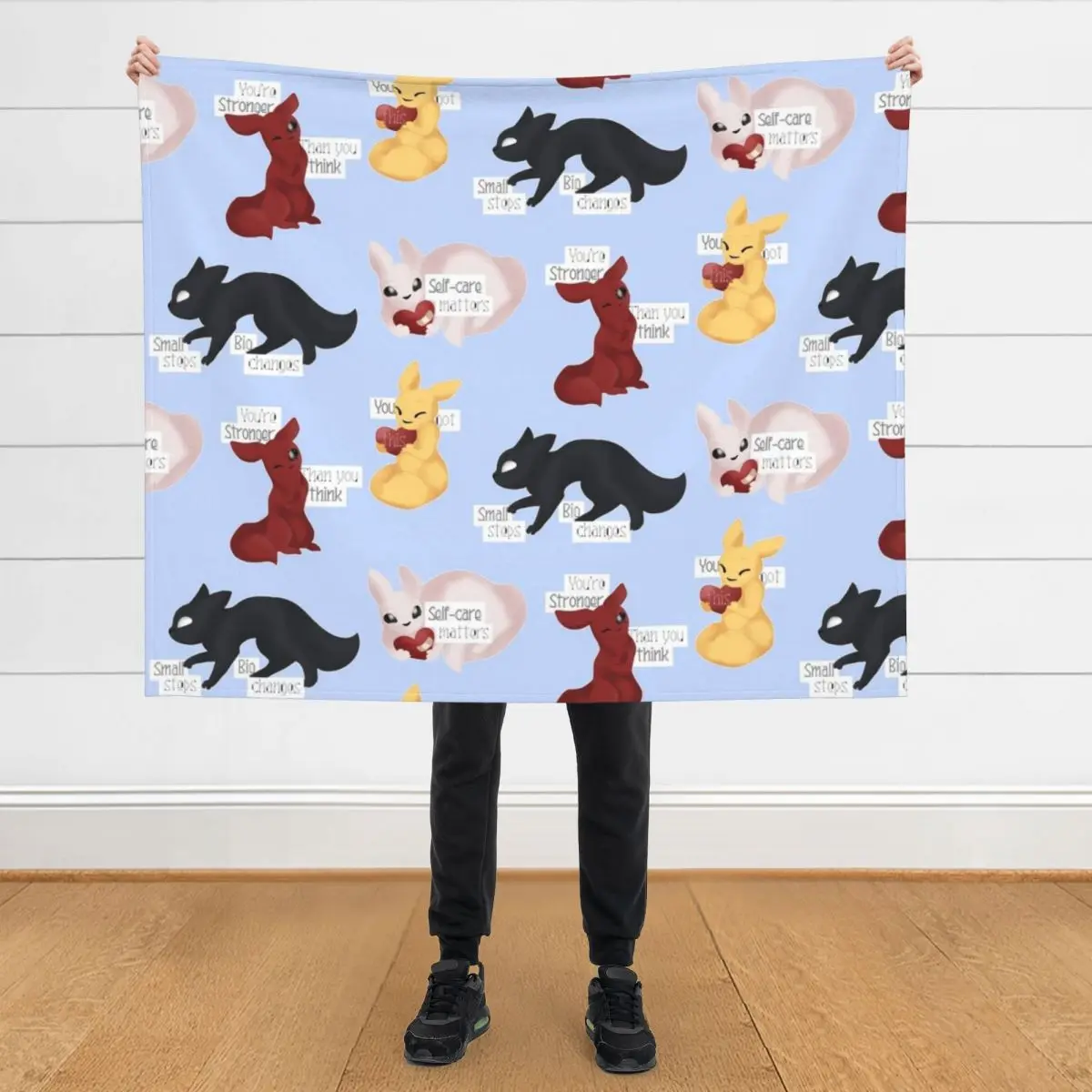 

Rain World Slugcats [Motivational Quotes] Throw Blanket Decoratives Bed Sofa Blankets