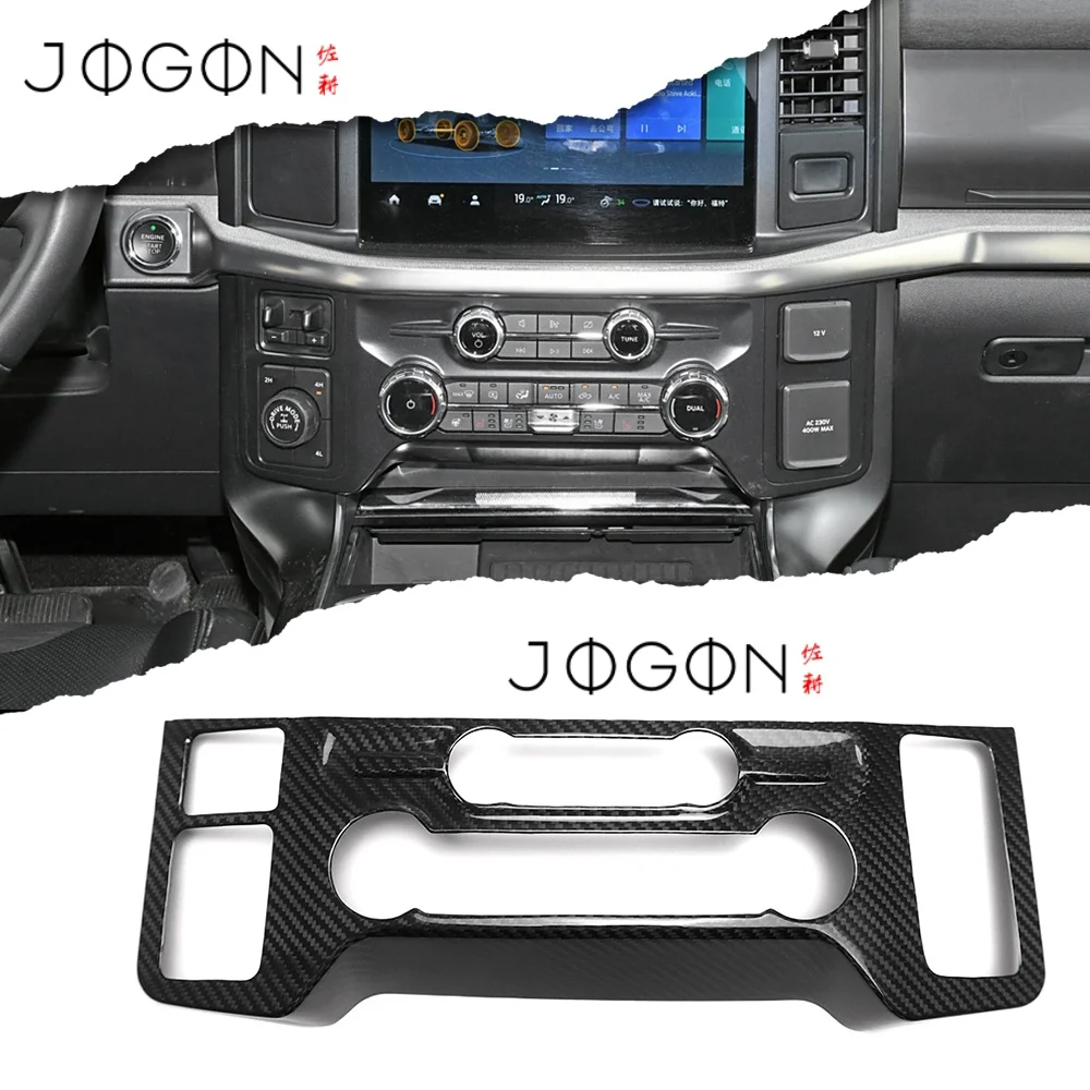

For Ford F150 Raptor 2021-2025 Carbon Fiber Car Interior Air Conditioning Vent AC Control Button Panel Cover Trim Accessories