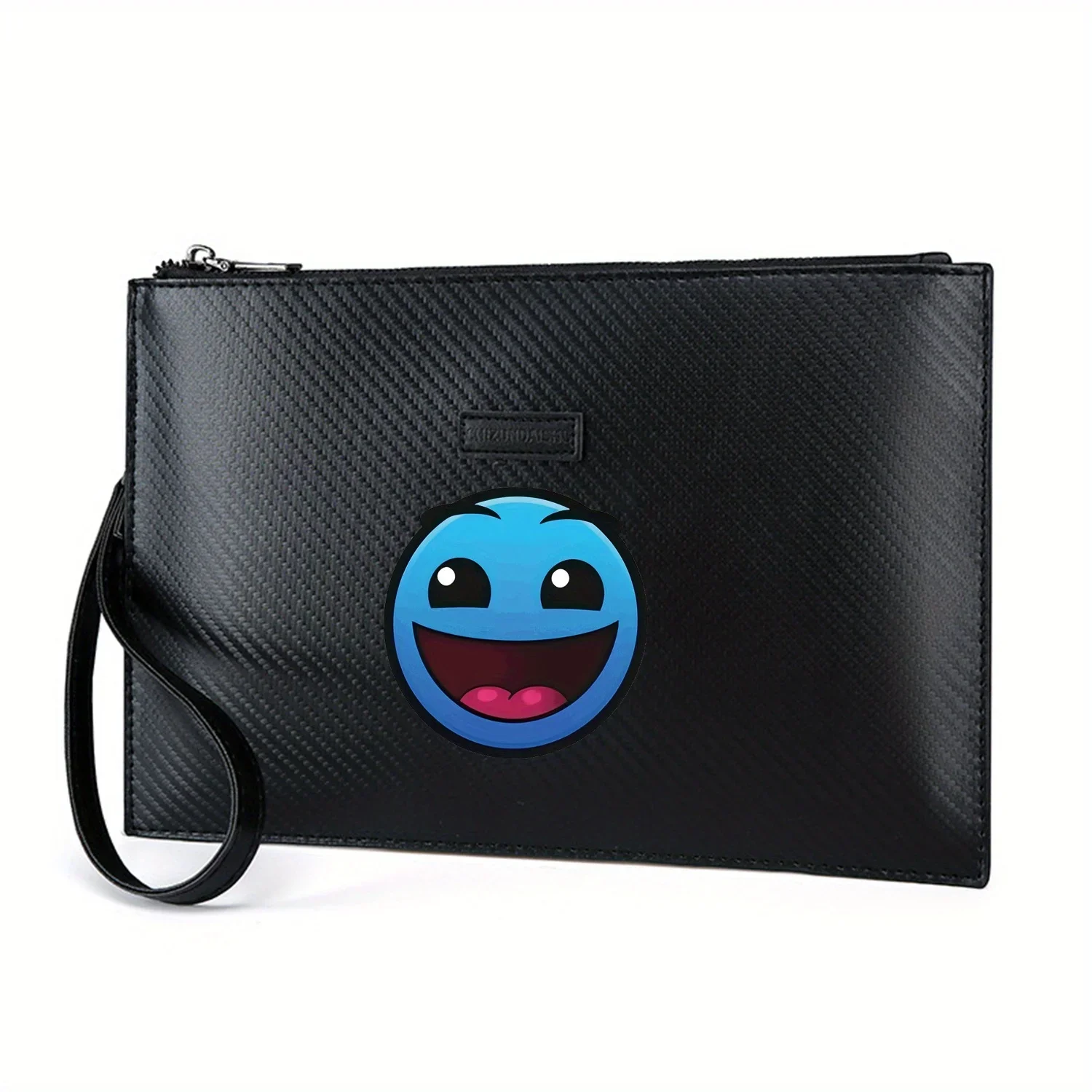 rosto-azul-sorriso-boca-aberta-elegante-impresso-pu-bolsa-masculina-elegante-e-pratica-para-transporte-diario