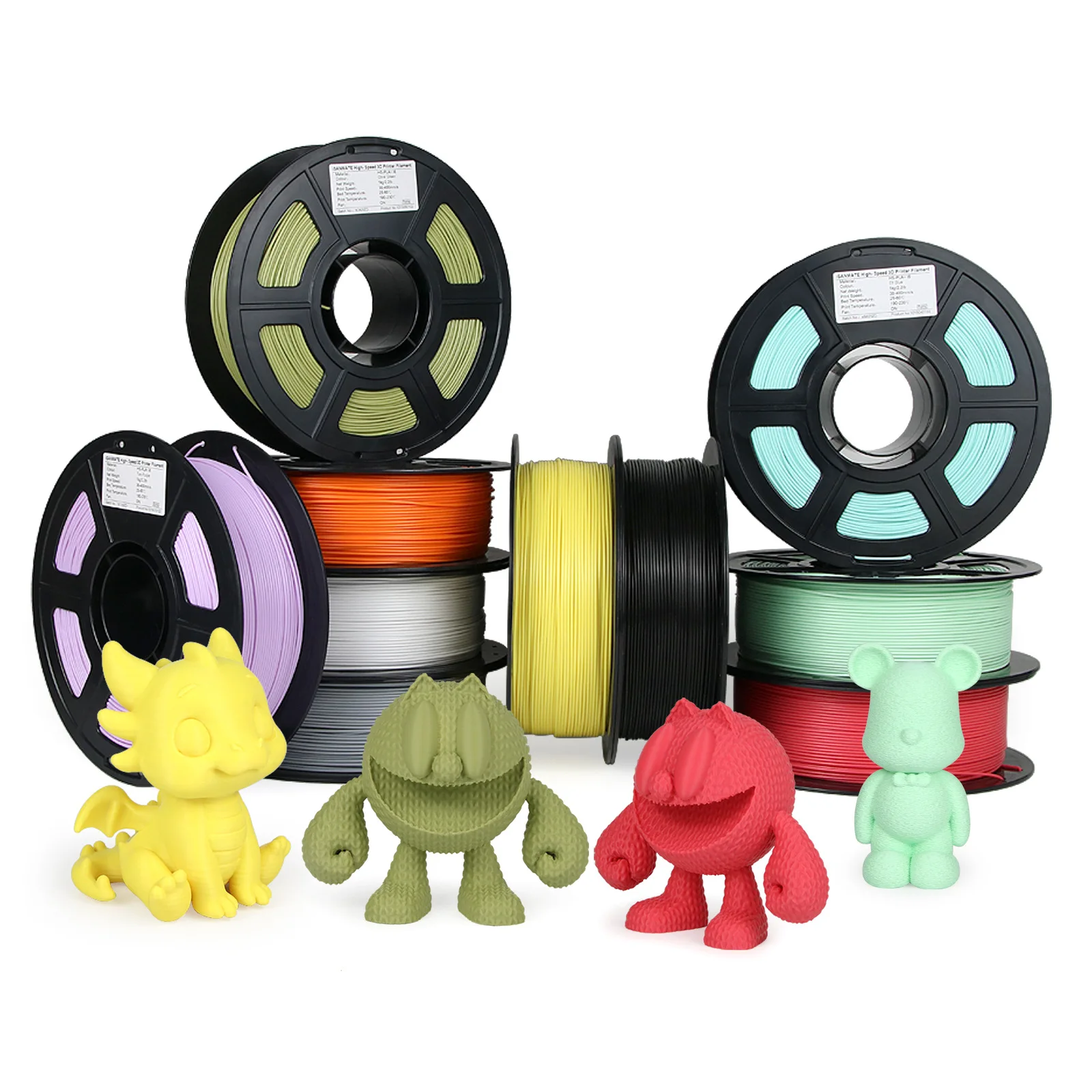 Factory Direct High Speed PLA i6 3D Printer Filament 1.75mm Aesthetic Material Fast Printing Low Warping,pla yellow pla blue red