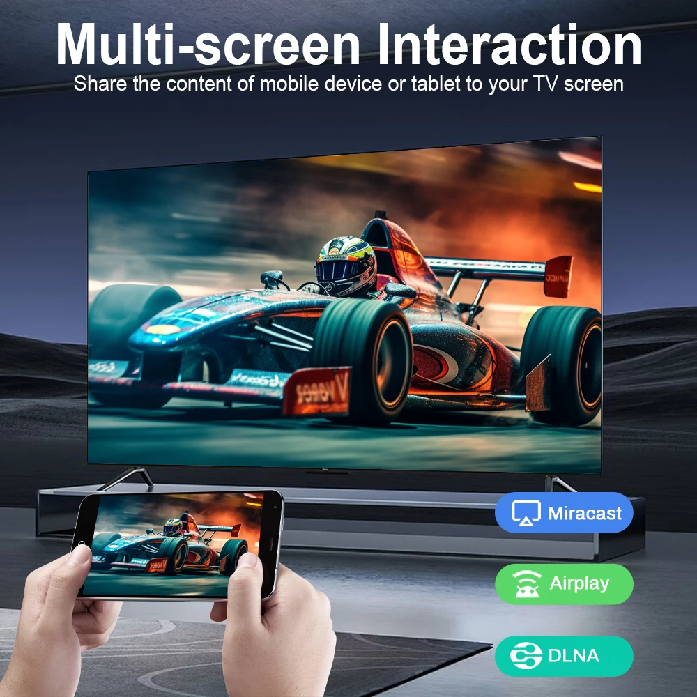 Transpeed TV Stick Android 13 ATV mit TV App 4K 3D TV Box 2,4G & 5G Sprachassistent Steuerung Media Player TV Receiver Set Top Box