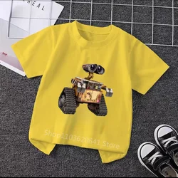 Disney 2024 New Wall-E Shorts - Stylish Summer Print T-Shirt With Cartoon Game Theme, Ideal For Boys & Girls' Casual Days