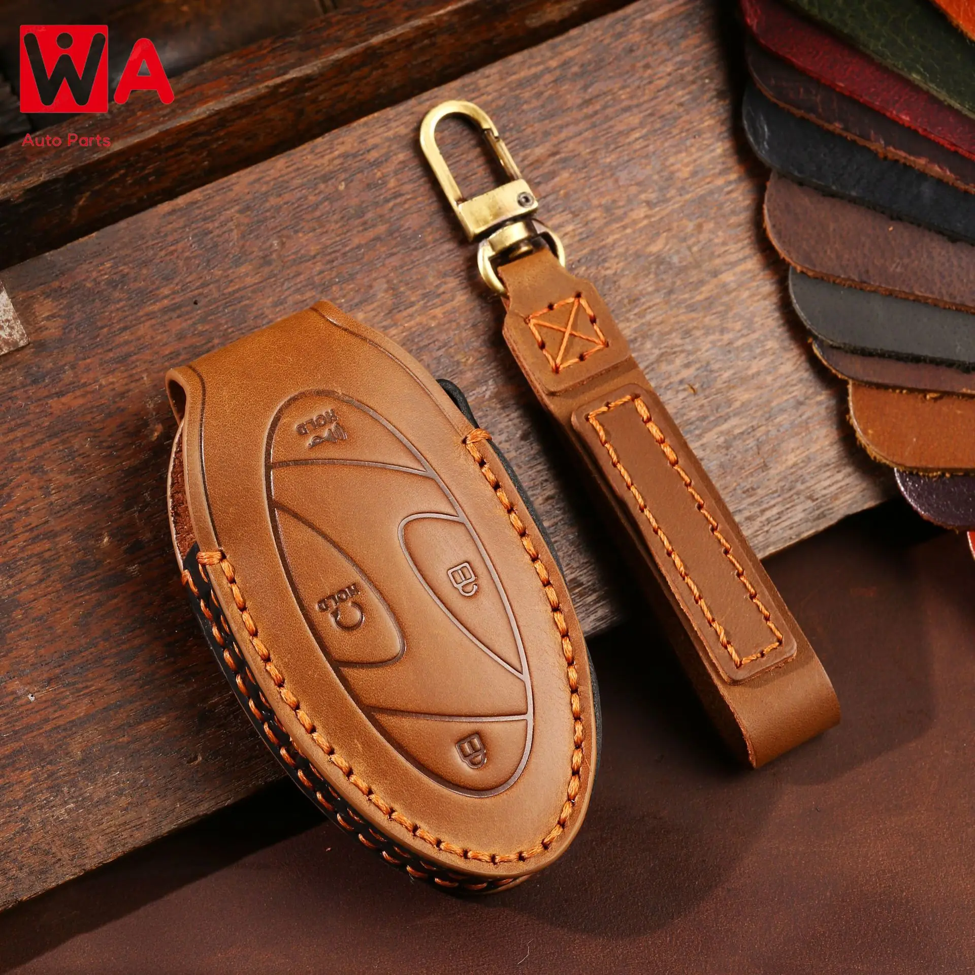 Genuine Leather Car Remote Key Fob Cover Case For Hyundai Ionic 6 Grandeur GN7 2023 Kona Ev 2023