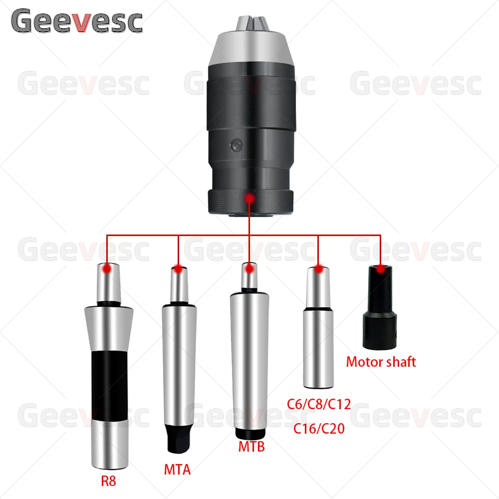 Imagem -05 - Rosca Morse Haste Broca Torno Mandril Mandril Máquina Cnc Tapper de Madeira B10 B12 B16 B18 B22 B10 B12 B16 B18 B22 Mt1 c6 10 12 16 20 r8