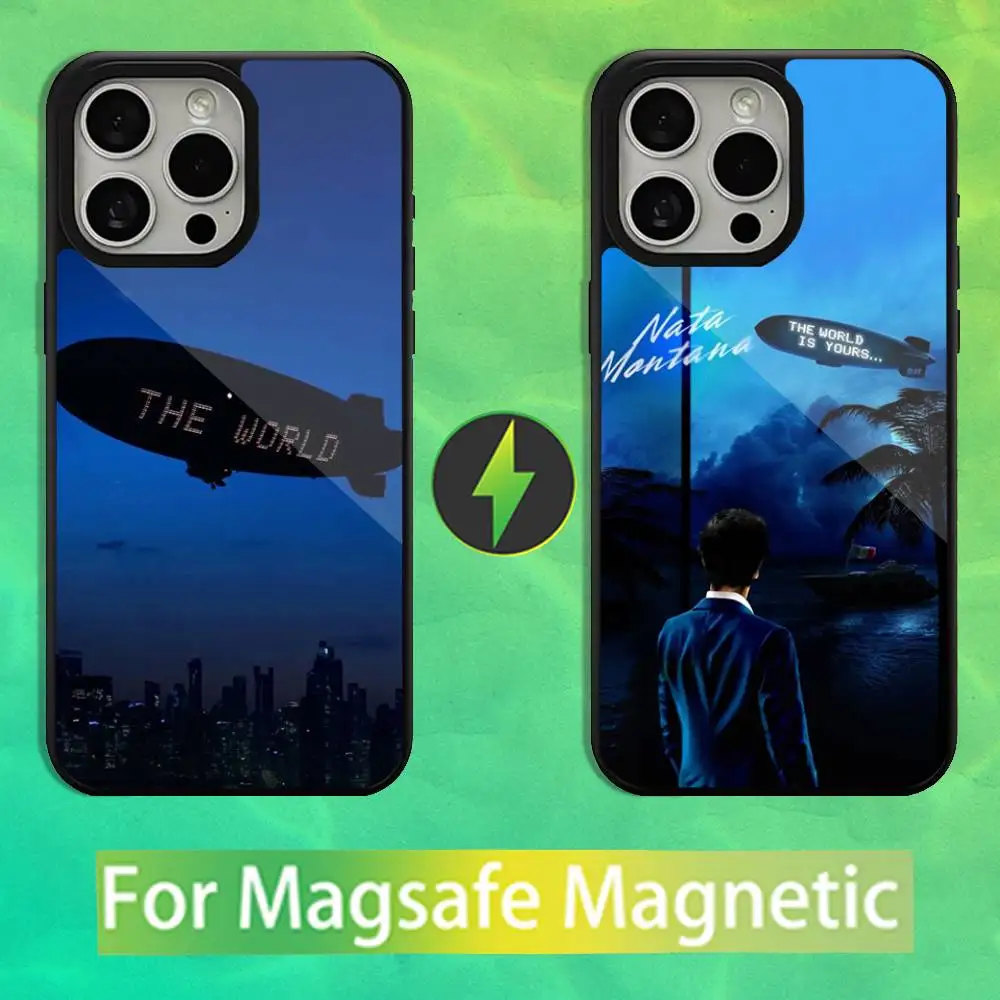

S-Scarfaces W-World Is Yours Phone Case For iPhone 16,15,14,13,12,11,Pro,Max,Plus,Mini,Magsafe,Magnetic Wireless Charging Case