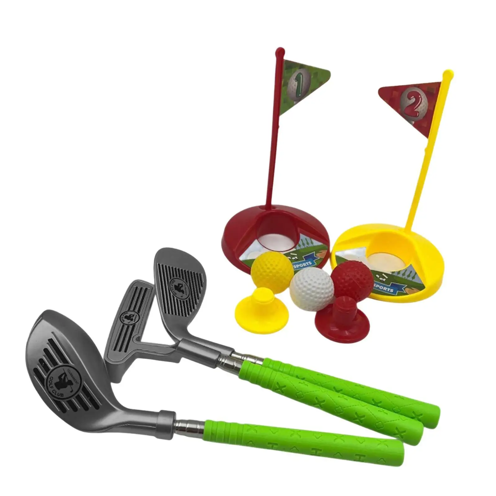 

Детская игрушка для гольфа с 3-мя клюшками для гольфа для детей, мальчиков и девочек, спортивная игрушка для домашнего мяча, игрушки для заднего двора, сада, взаимодействие родителей и детей