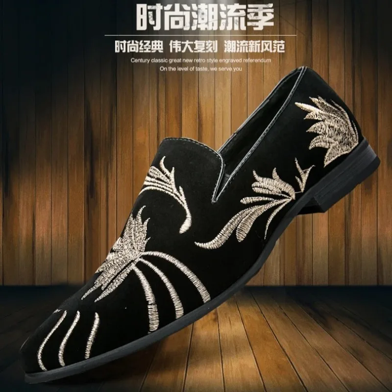 

High Quality Social Shoes Fashion Casual Leather Shoes for Men Comfortable Slip on Loafers Men High-end Flat Shoes Large Size 48