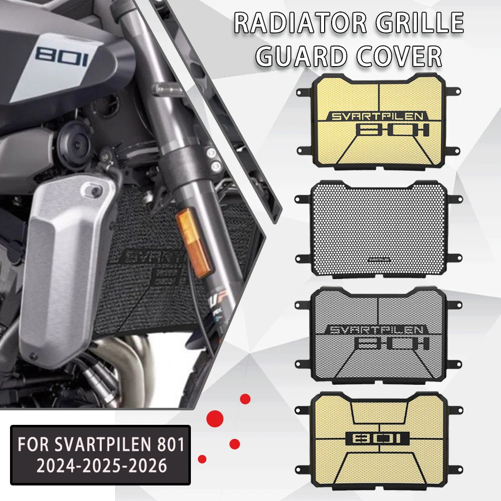 For Husqvarna Svartpilen 801 2024 2025 2026 Motorcycle Svartpilen801 Accessories Radiator Grille Guard Grill Protection Parts