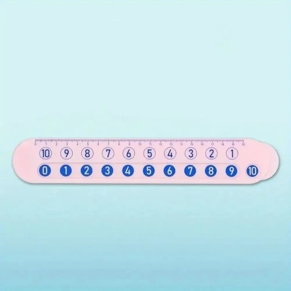 Picture 6: 1pc Early Education Number Decomposition Ruler Enlightenment Aid Learning Straight Ruler Stationery Plastic Student Ruler Pre-