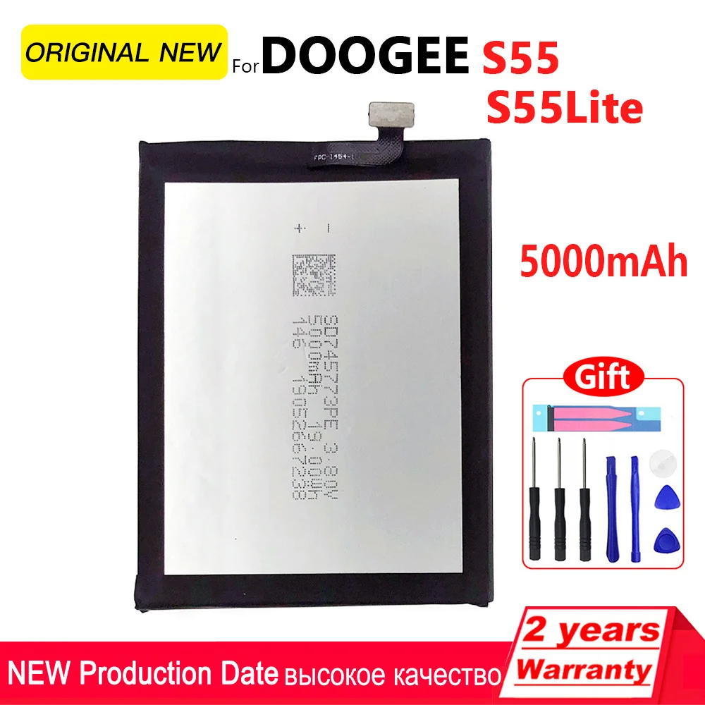 

100% Genuine Rechargeable Batteria 5000mAh For Doogee S55 Battery Phone Replacement Batteries For Doogee S55 lite +free tools