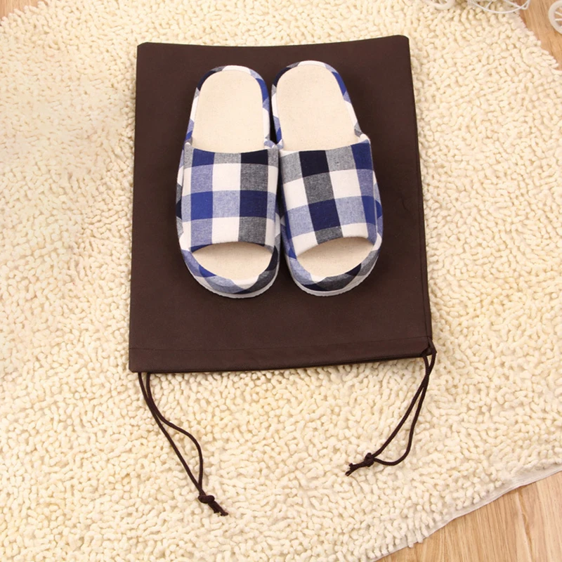 10PC 30*40cm Portable Reusable Travel Non-woven Shoe Clothes Pouch Portable Tote Drawstring Storage Bag dust-proof Organizer