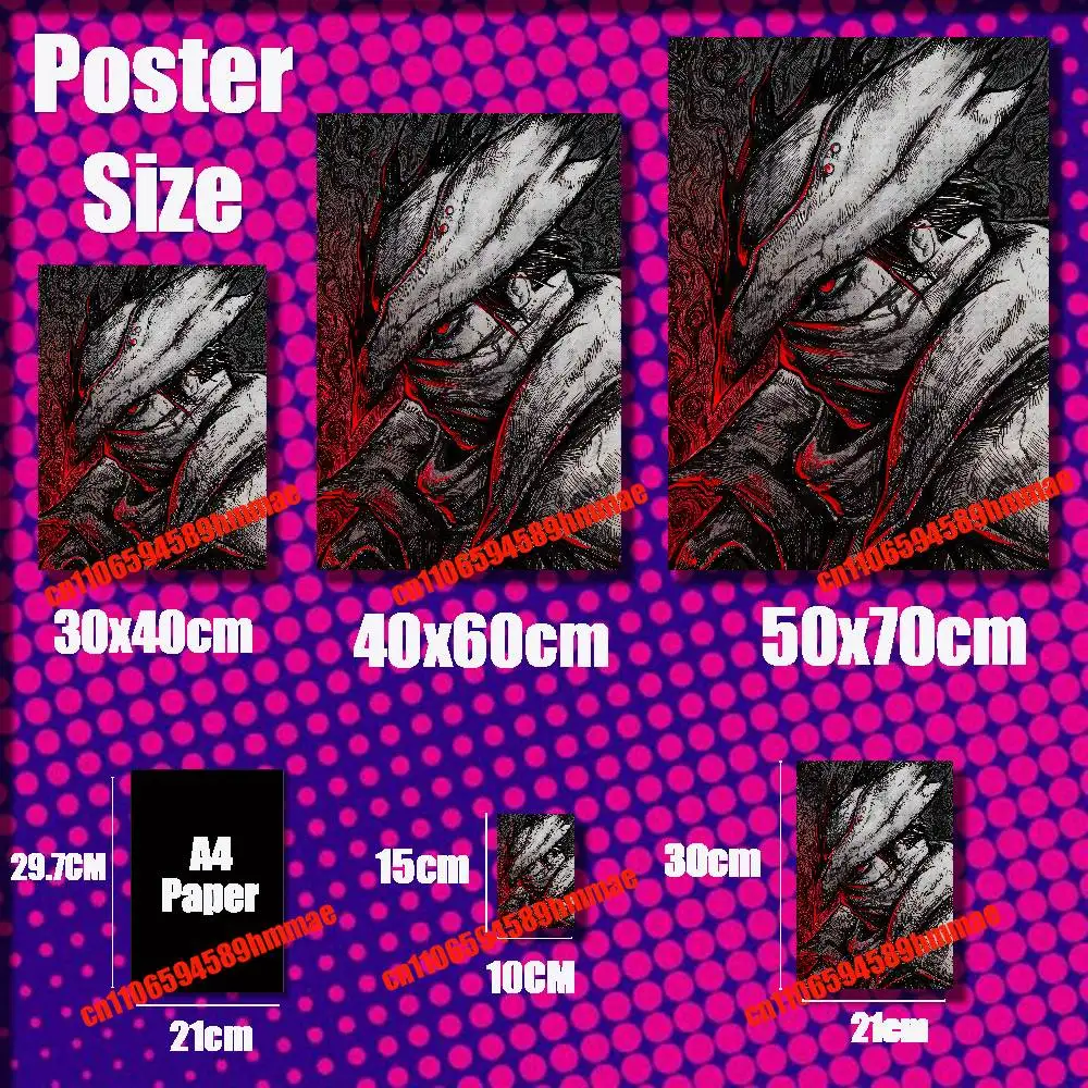 For Gehrman B-Bloodborne Hunter Poster Wall Murals Paper Home 21x30cm Self-adhesive Decoration Sticker Playbill Cover