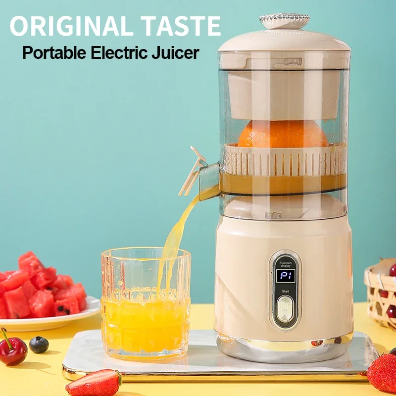 

Electric Orange Juicer Portable 600ml Original Citrus Fruit Juice Extractor Lemon Squeezer Machine Smoothie Blender USB Charge