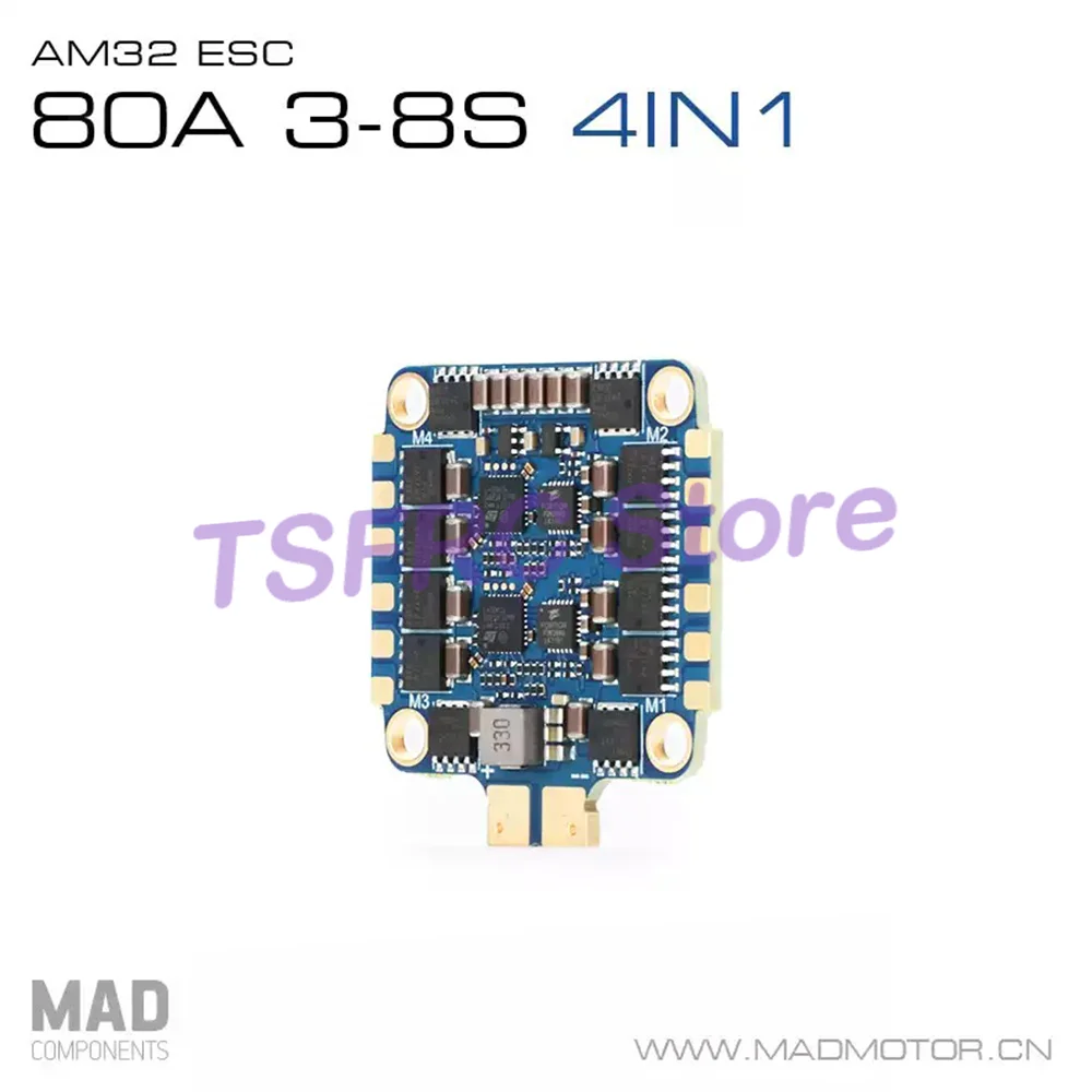 Novo MAD AM32 80A 3-8S 4 em 1 Quatro em Um Ajuste Elétrico de Alta Tensão Adequado para Máquina Crossover FPV
