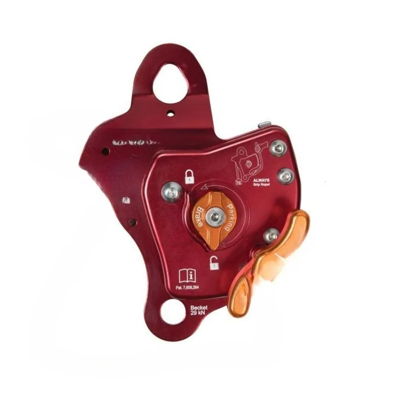 Descender automatically locks rope one-way braking pulley high-altitude rescue mirror pulley one-way pulley