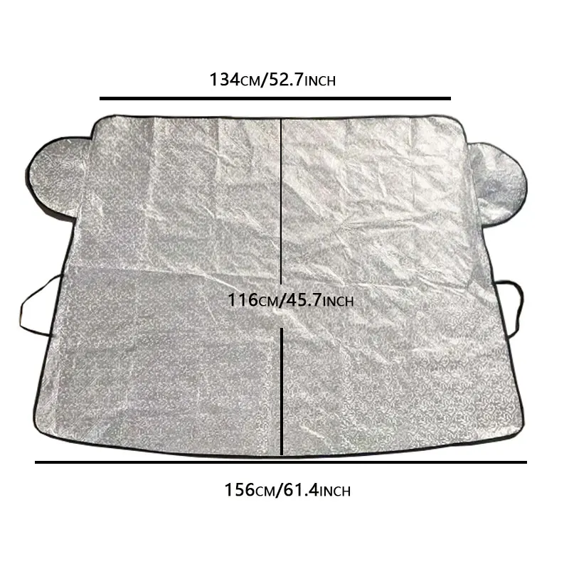 الشتاء في الهواء الطلق زجاج السيارة الأمامي درع الثلج بسرعة ينظف الثلج المتراكم والصقيع، غطاء الثلج الأمامي يمكن استخدامها كظلة وحماية في الصيف، لوازم السيارات