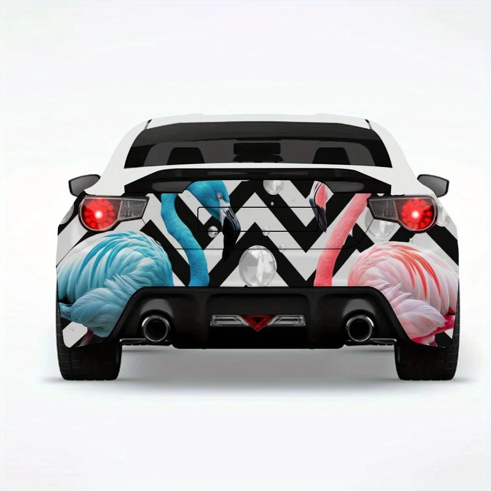 

Stylish Flamingos Car Sticker,Vinyl Decal for Car Rear, Waterproof Self-Adhesive Vinyl Stickers for Vehicle Tail and Bumper, Dec
