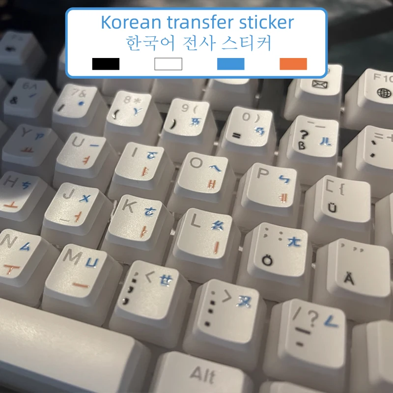 Korean Hangul Keyboard Stickers QWERTY Layout Waterproof PVC Universal For Laptop Desktop PC Key Replacement Decal