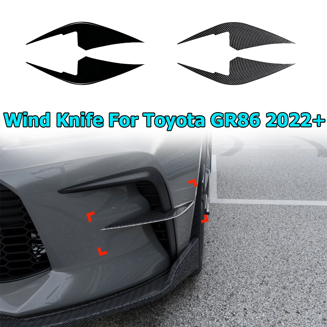 For Toyota GR86 2022+ Car Front Bumper Side Spoiler Lip Splitter Air Vent Canard Body Kit Wind Knife Body Kit Modified