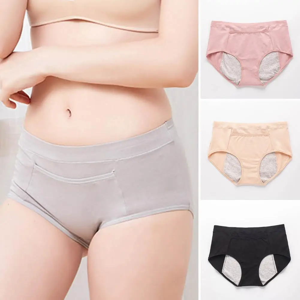 Women Ultra-thin Leakage-proof Cotton Menstrual Panties for Women with Ultra-thin Breathable Design Absorbent for Periods